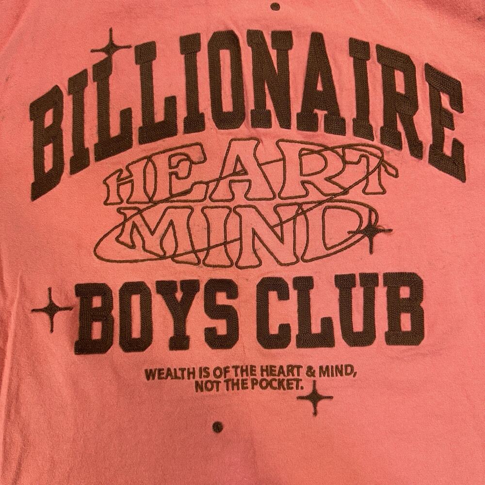 BBC Billionaire Boys Club Astronaut Helmet Embroidered Pink T-Shirt Men’s Sz XL - Picture 7 of 11